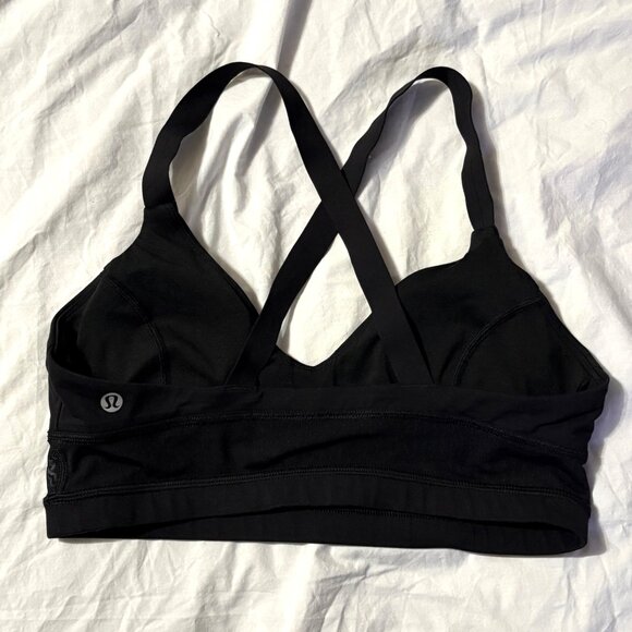 EXCELLENT Lululemon Body Con Sports Yoga Mesh Luxtreme Black Bra Size 8 - Picture 4 of 9